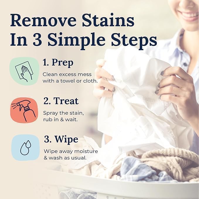 Instant Stain Remover Spray-Fabric Remover for Spots on Clothes, Carpets, Laundry, Grease All color Stain Remover Fabric| Toxin-free | 50+ Stains | Plant-based (BUY 1 GET 1 FREE)