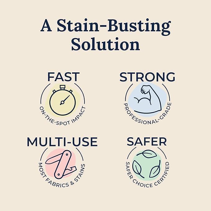 Instant Stain Remover Spray-Fabric Remover for Spots on Clothes, Carpets, Laundry, Grease All color Stain Remover Fabric| Toxin-free | 50+ Stains | Plant-based (BUY 1 GET 1 FREE)