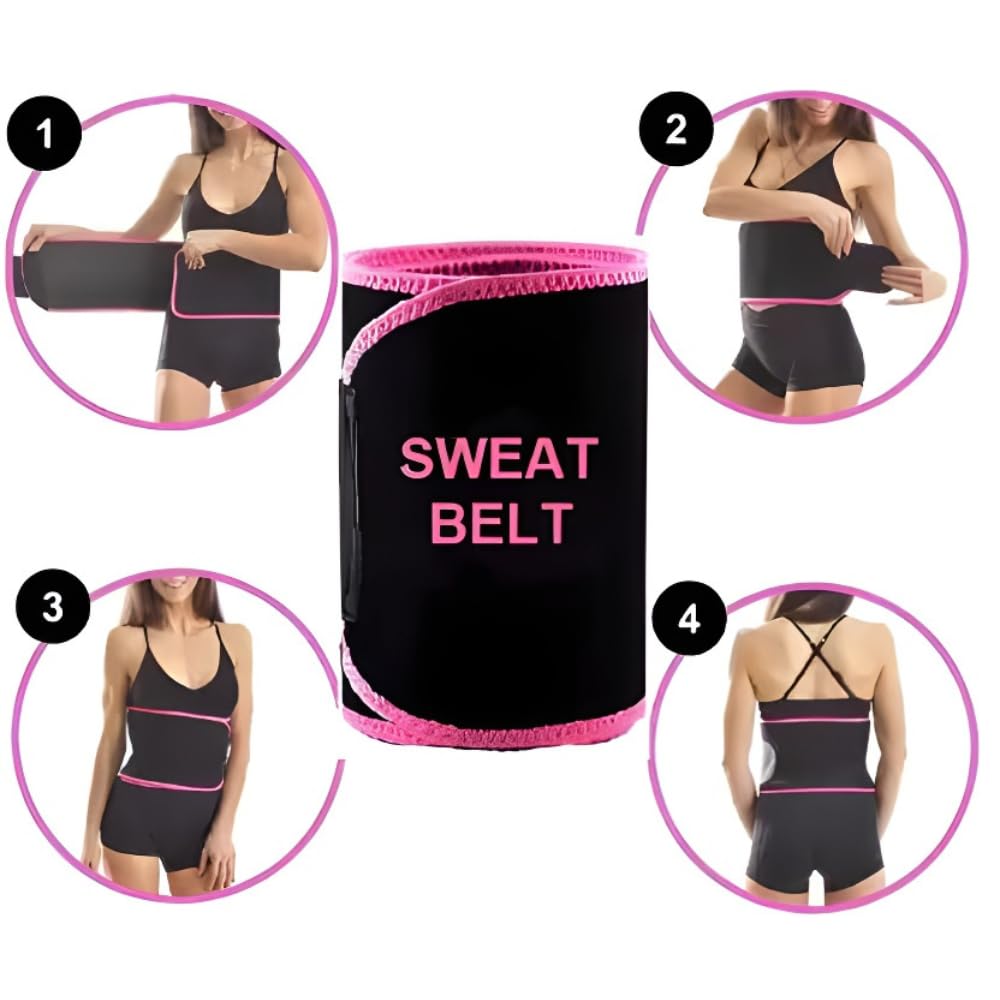 Adjustable Sweat Slim Belt for Women | Tummy Trimmer Belt for Fat Loss Daily Use