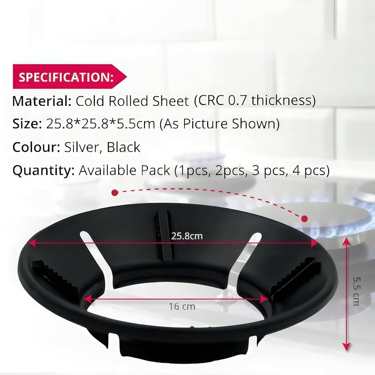 By Mummy Premium Gas Saver Burner Windproof Stand (Buy 1 Get 1 Free)