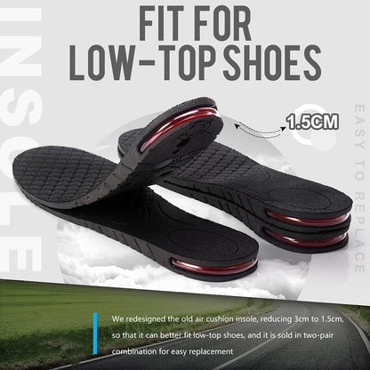 ByMummy 4-Layer Invisible Adjustable Height Increasing Insoles - Instant 3.5" Taller Shoe Lifts