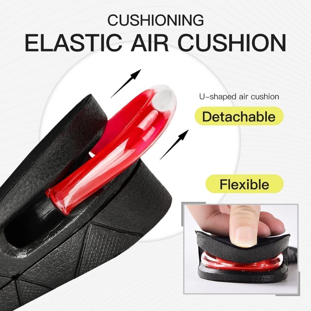ByMummy 4-Layer Invisible Adjustable Height Increasing Insoles - Instant 3.5" Taller Shoe Lifts
