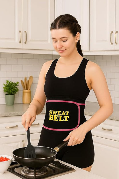 Adjustable Sweat Slim Belt for Women | Tummy Trimmer Belt for Fat Loss Daily Use