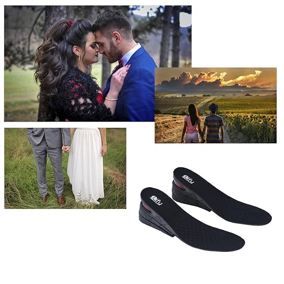 ByMummy 4-Layer Invisible Adjustable Height Increasing Insoles - Instant 3.5" Taller Shoe Lifts