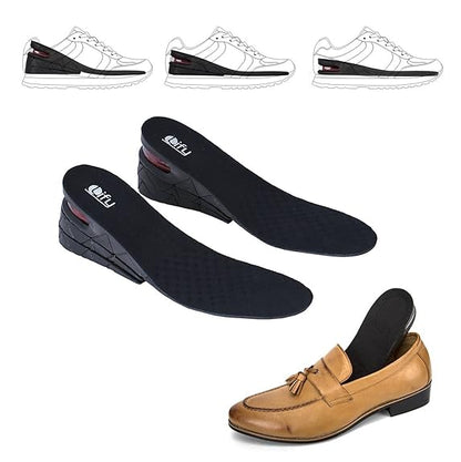 ByMummy 4-Layer Invisible Adjustable Height Increasing Insoles - Instant 3.5" Taller Shoe Lifts