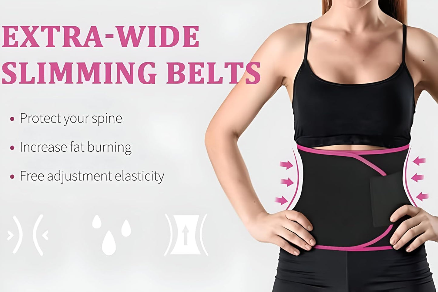 Adjustable Sweat Slim Belt for Women | Tummy Trimmer Belt for Fat Loss Daily Use